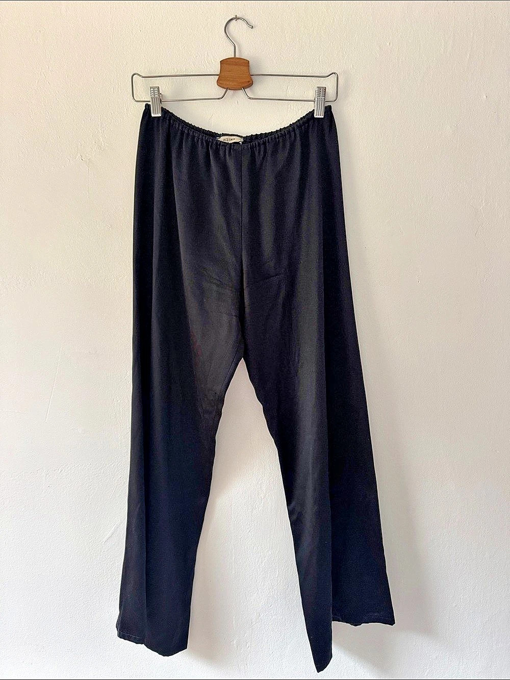 100% Silk Black Wide Leg Pants
